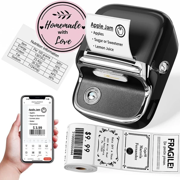 Two-inch [M150 English version] Black + 1 roll of printing paper