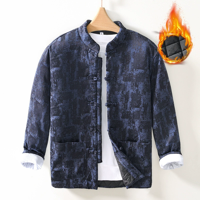 L126 Национальная ветровая пластина с пряжкой, Повседневная теплая одежда с хлопковой подкладкой, свободная Молодежная китайская куртка, пальто, поколение волос