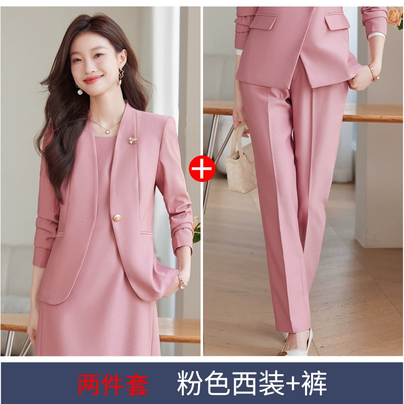 Autumn classic suit, skirt, artificial jacket for work, high-end