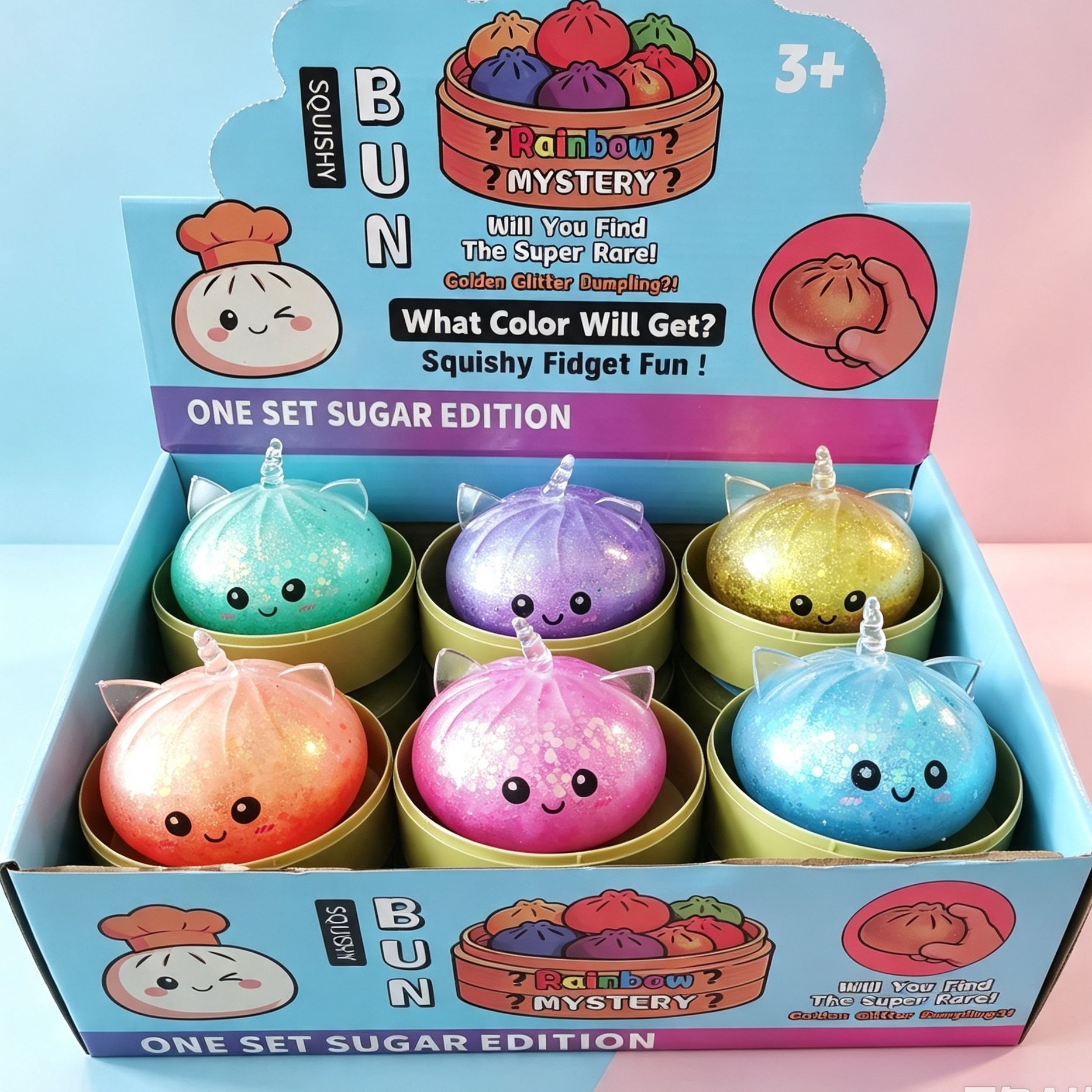 8.5cm sequined unicorn popping beads [144 pieces per box/12 pieces per box + free steamer]