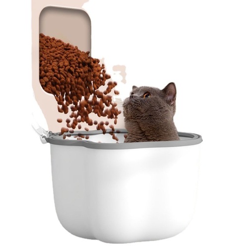 猫粮储存桶密封宠物储粮可爱真空存储收纳猫咪勺子宠物粮储存罐
