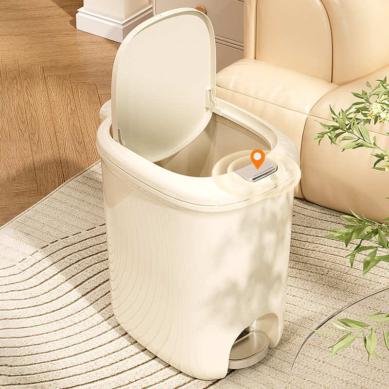 Bote de basura hogar nuevo inodoro inodoro cocina sala de estar con tapa dormitorio de gran capacidad cesta de papel tipo pedal al por mayor