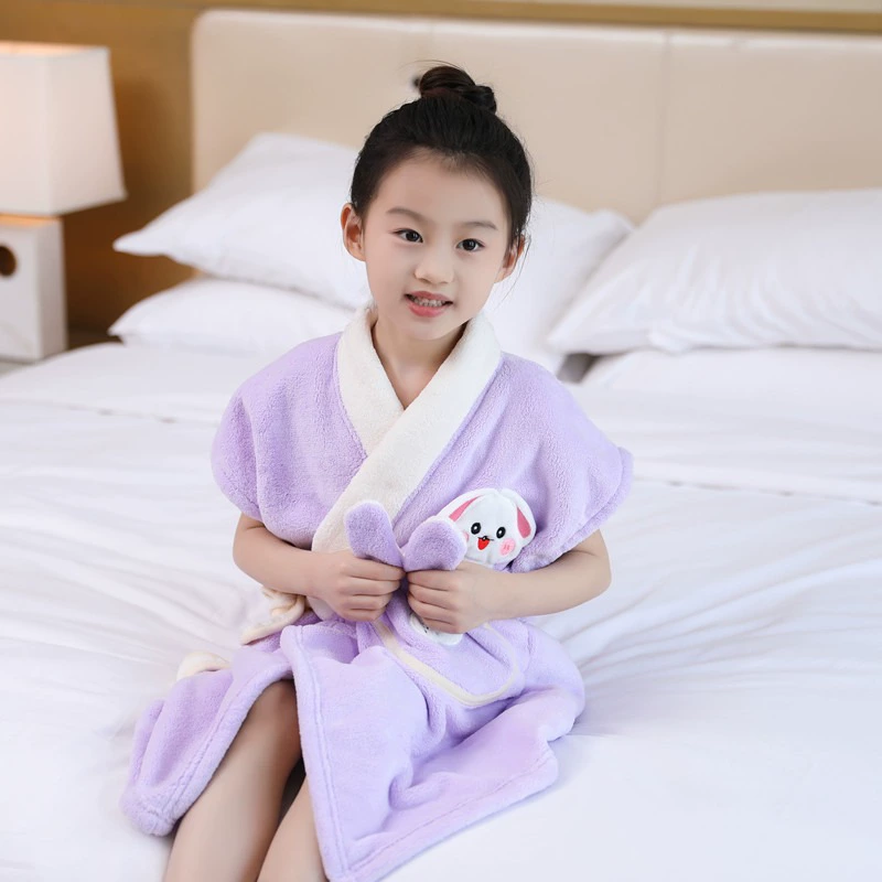 Коралловый бархат с капюшоном для детей