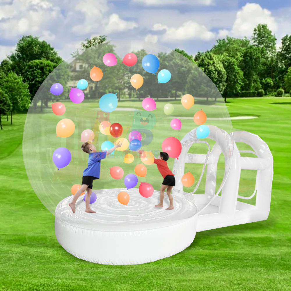 景区度假充气泡泡型帐篷带跳床度假半透明气泡屋户外休闲酒店帐篷