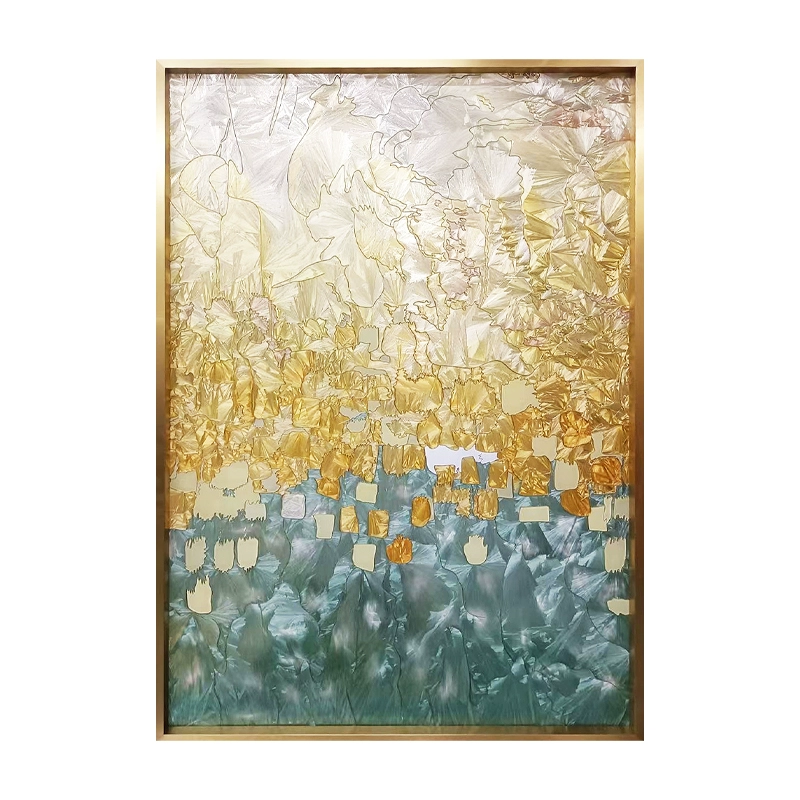Ruijie enamel painting "Brilliant" modern light luxury home entrance decorative painting high-end abstract art hanging painting