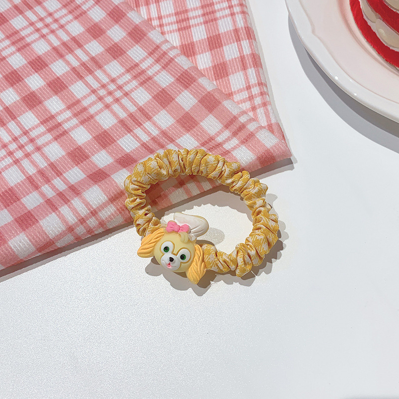 Internet celebridad de dibujos animados lindo pelo cuerda chica banda de pelo ins banda de goma lazo pelo dulce intestino delgado anillo bola cabeza accesorios para el cabello femenino