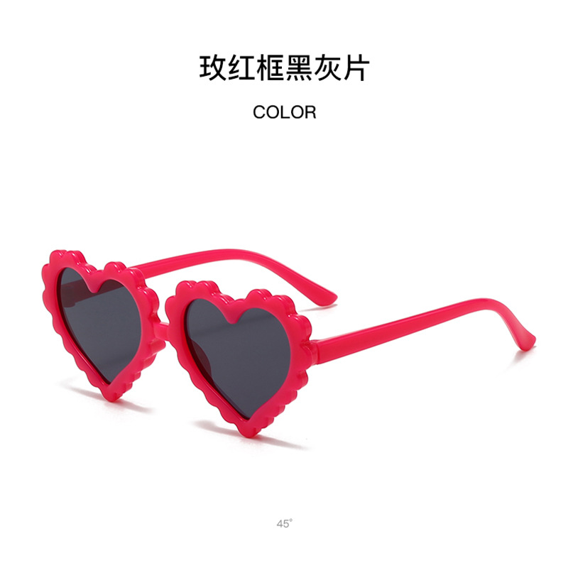 Gafas de Sol Infantiles en Forma de Corazón con Protección UV400 para Protección Solar y Viajes