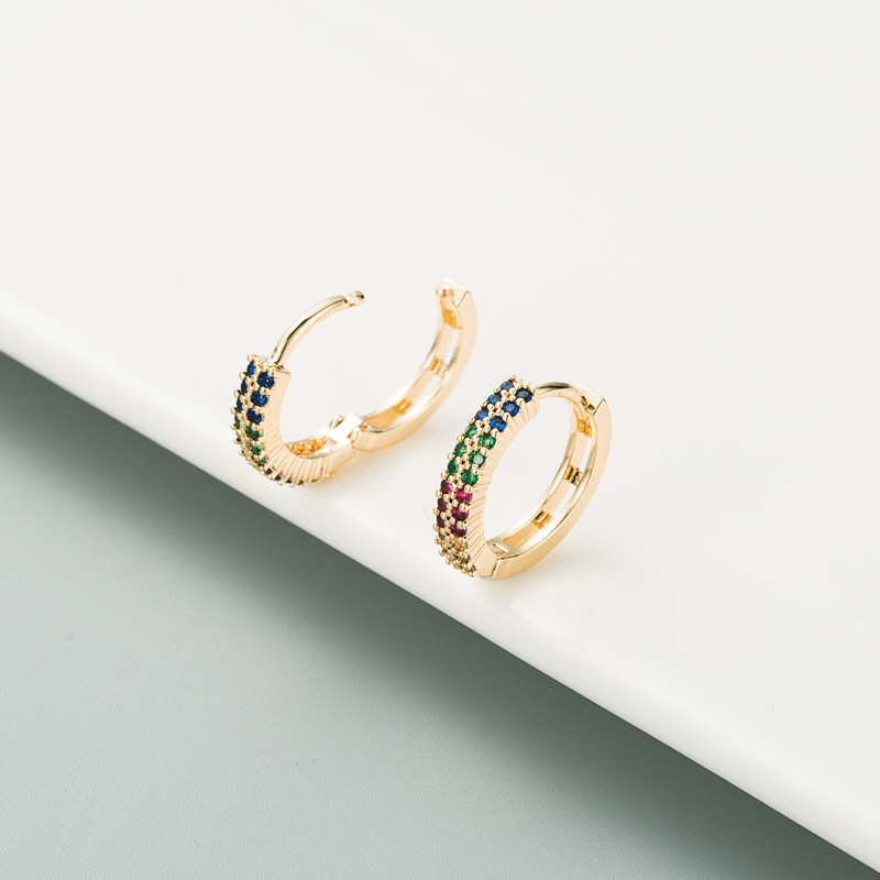 Women'S Gender Fashion Geometric Diamond Copper Artificial Gemstones Earrings