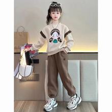 2024新款潮流装两件套女童秋装套装休闲春秋运动儿童洋气卫衣女孩