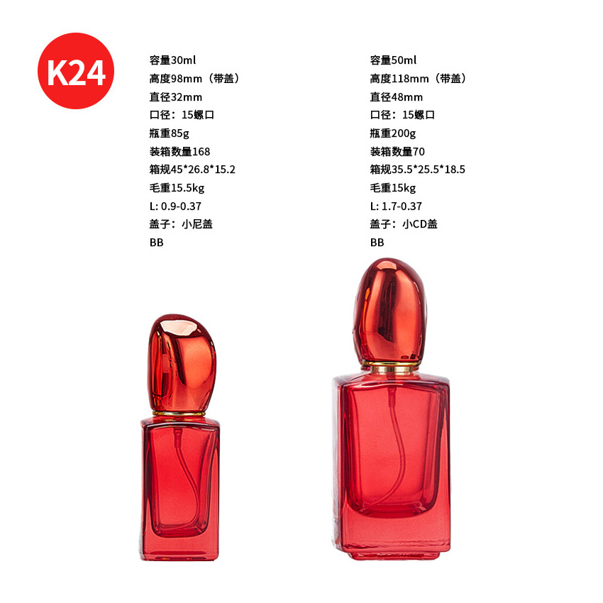 Botella de perfumes de vidrio de tornillo 20ml 30ml 50ml spray de agua botella de aceite esencial vacía botella pequeña capacidad