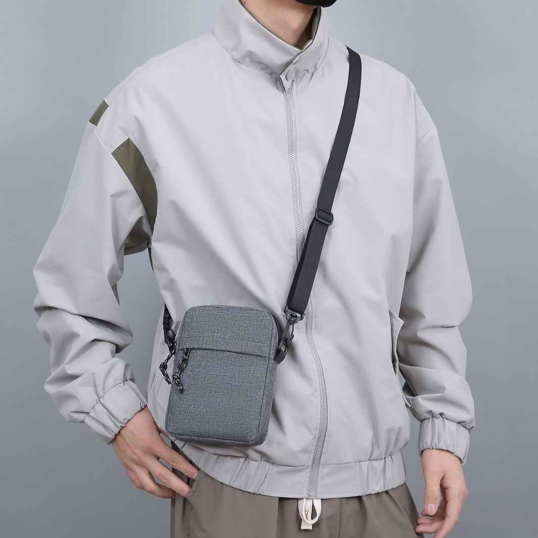 Bolso de Hombro Moderno y Sencillo, Modelo 2025, Color Sólido Informal, Bolso Bandolera Pequeño para Teléfono Móvil, Bolso Cruzado Deportivo y Moderno para Hombre