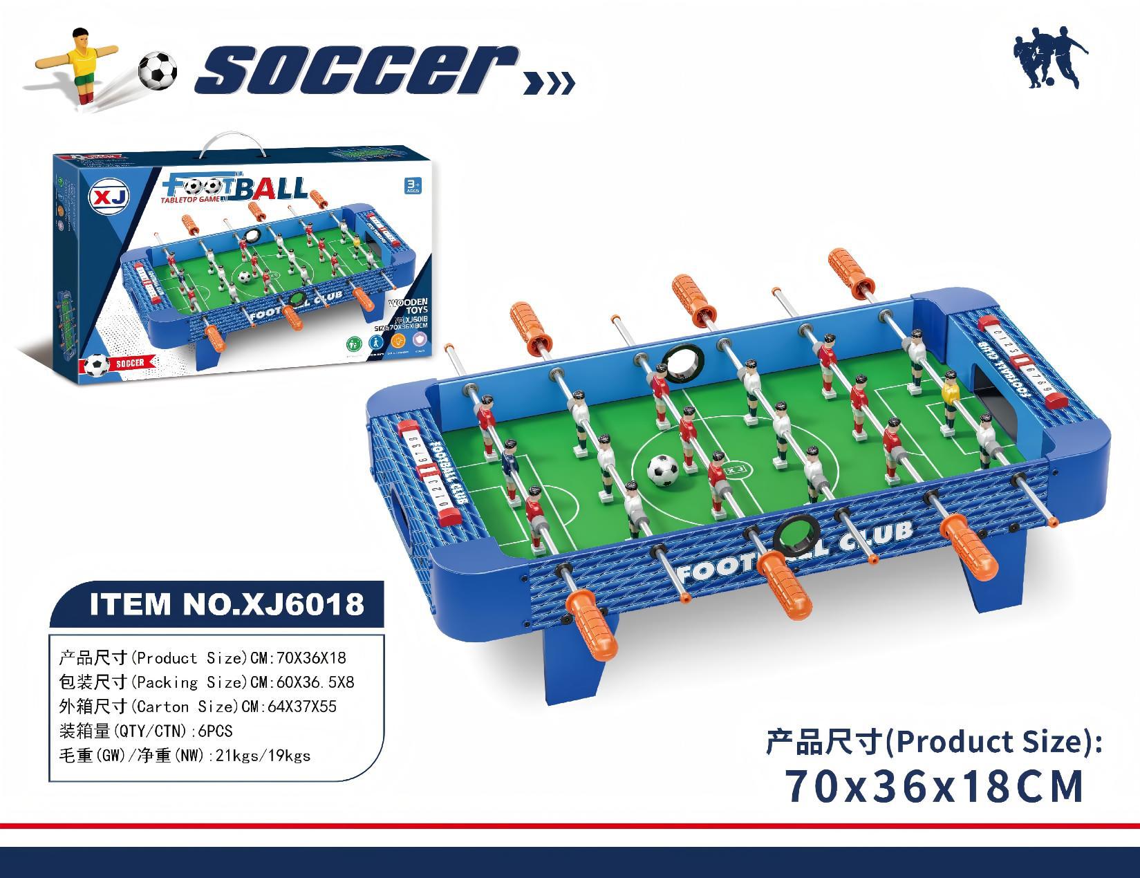 Mesa de fútbol infantil competitivo transfronterizo de cuatro golpes de seis golpes de mesa de fútbol de mesa para dos jugadores contra la mesa de batalla juguetes interactivos de ocio para padres e hijos