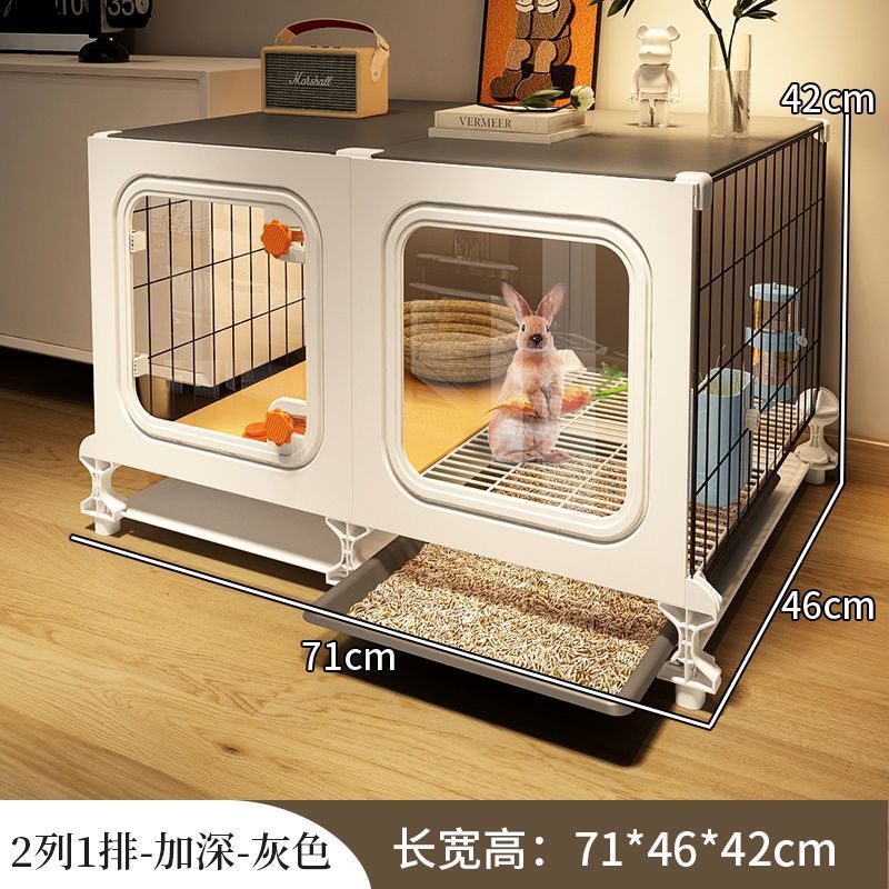 兔笼带厕所家用室内超大号兔别墅养宠物兔荷兰猪豚鼠专用笼子兔窝|undefined