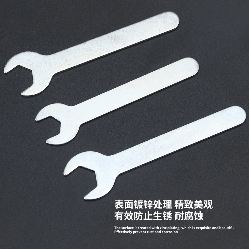Fábrica al por mayor apoyo llave abierta llave de hierro simple estampado de llave de una sola cabeza llave sólida herramientas de hardware de muebles