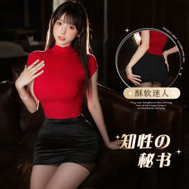 新款女情趣内衣秘书制服扮演可剪露胸两穿趣味装纯欲性感诱惑批发