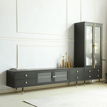 意式实木电视柜现代简约家用展示视听柜地柜客厅轻奢储物收纳柜