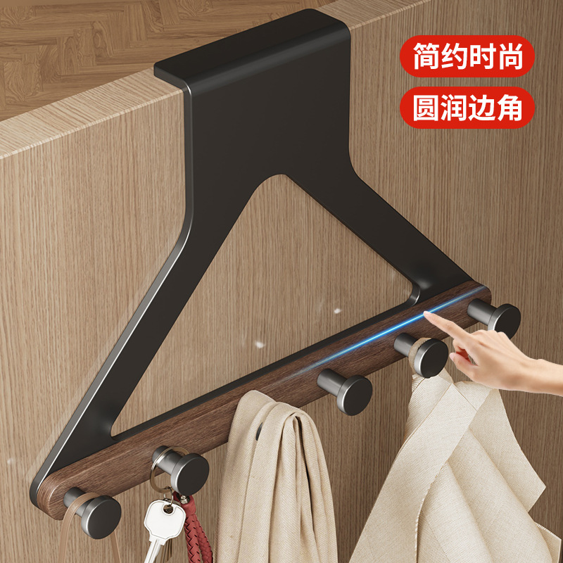 衣柜外侧面挂架挂衣钩柜子侧边直角衣服收纳挂钩免打孔门后挂衣架