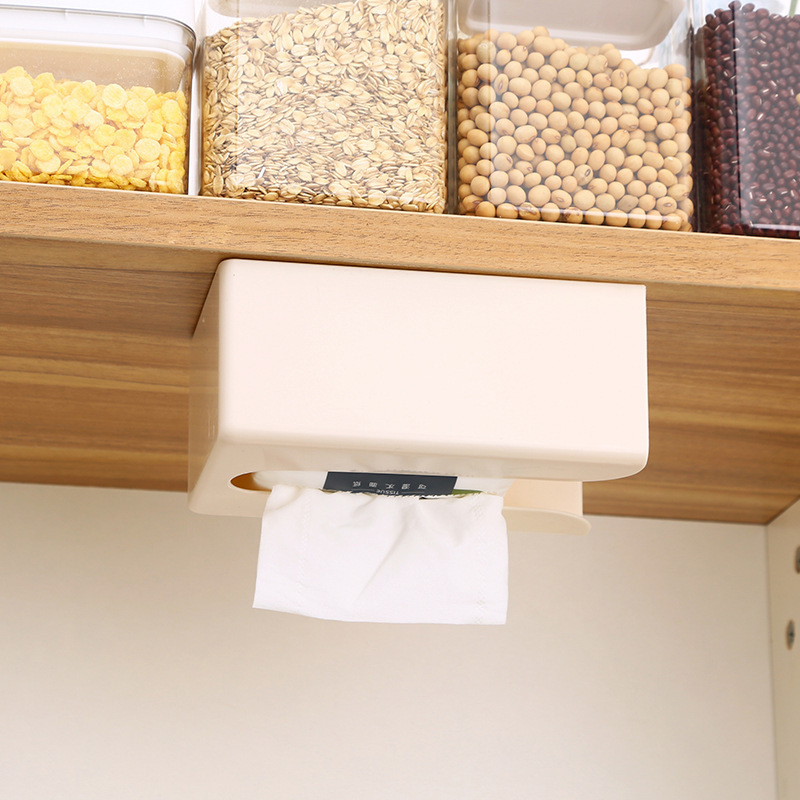 トイレリビングティッシュ箱穴なしキッチン引き出し箱家庭用レストラン寝室壁掛けティッシュ収納箱|undefined