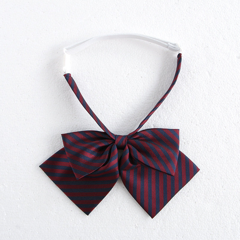 Striped double -layer collar flower red