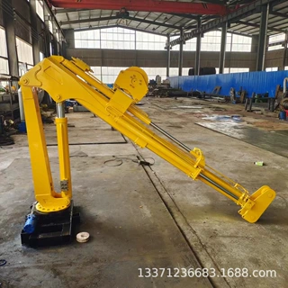船用折臂吊小型货车安装折臂吊非标折叠臂液压起重机液压车载吊机