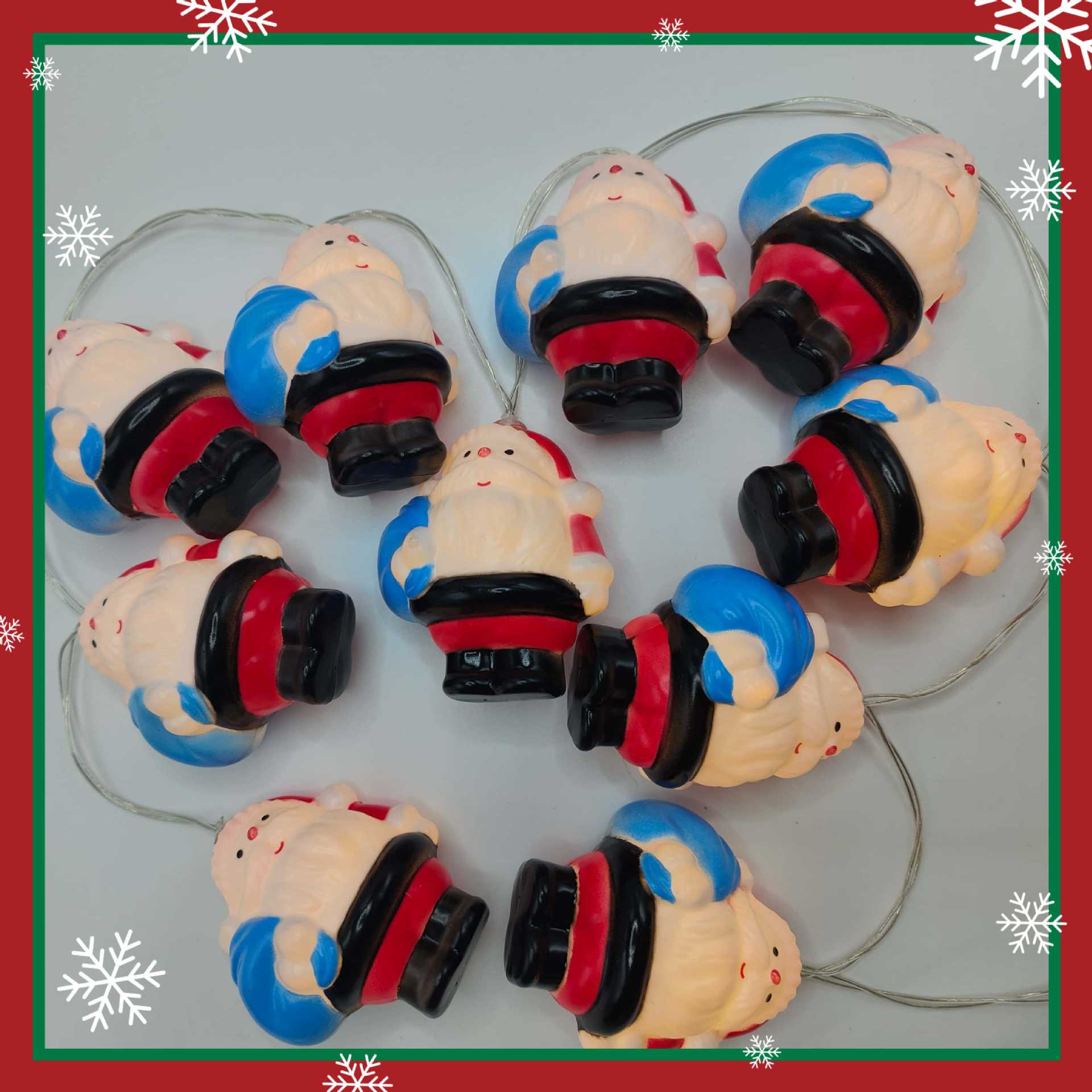 Linterna de cadena de luces de Navidad, muñeco de nieve, estrella, árbol de Navidad, habitación led, decoración de la escena del hogar, ambiente decorativo