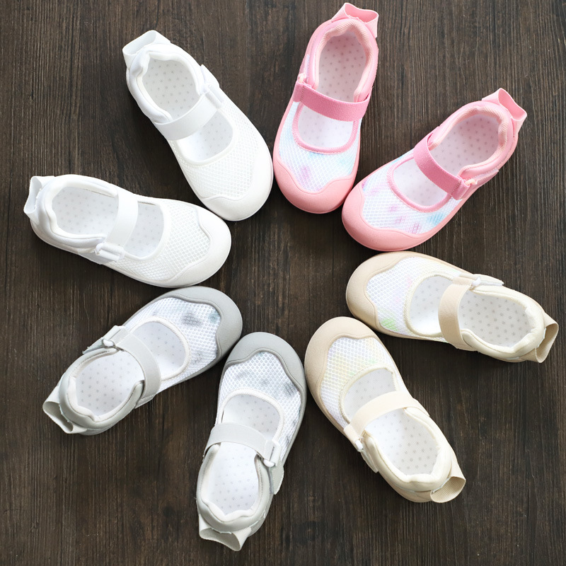 Children's Mesh Shoes 2026 Girls' Princess Shoes Breathable Mesh Kindergarten Indoor Shoes Baby Sandals Non-Slip Soft Sole