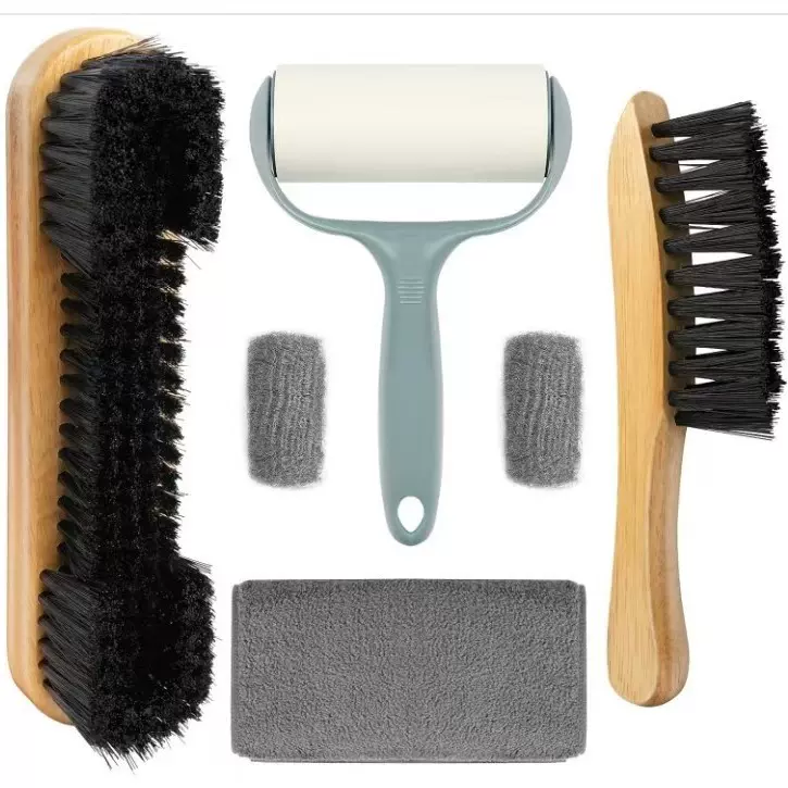 台球桌配件用品木柄边缝刷桌面台尼除尘清洁刷六件套胶毛刷跨9寸