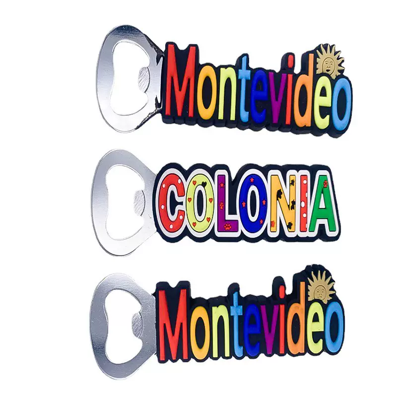 跨境创意可爱卡通pvc包金属啤酒开瓶器定制 冰箱贴开瓶器工厂批发