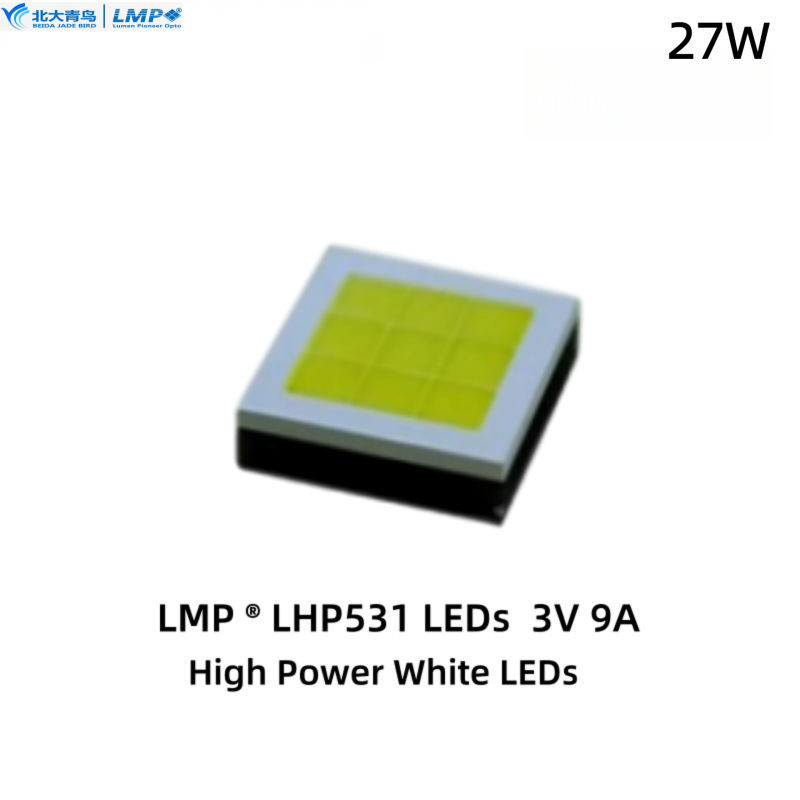 27W Lhp531 Flat Long-Range White Light Bead 9-Core Flashlight Headlight 3V 9A 5050 Led