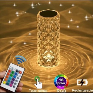 Cross-Border Spot Creative Gift Atmosphere Lamp Rose Flower Decoration Table Lamp Bedside Rechargeable Night Light Internet Celebrity Hot Model