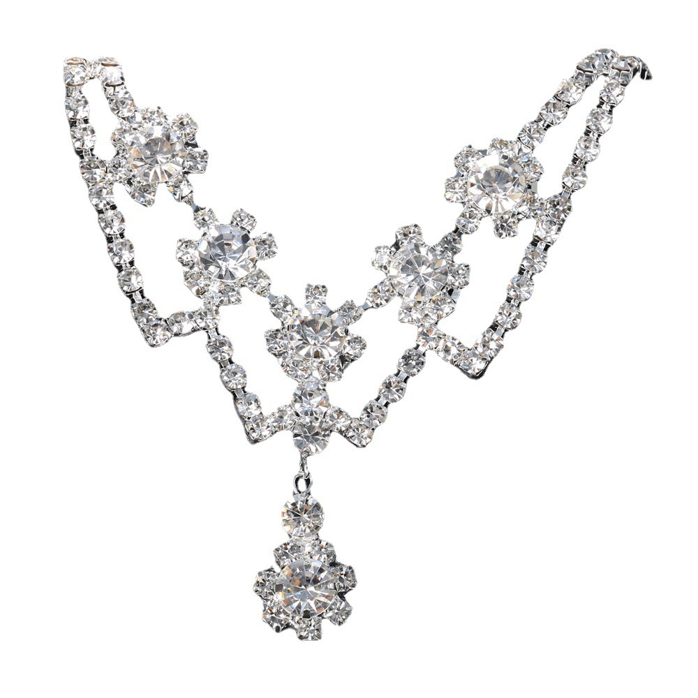 Novel and simple flower rhinestone hair comb temperament versatile fashion rhinestone headdress bridal headband female Send chain_voghion.com