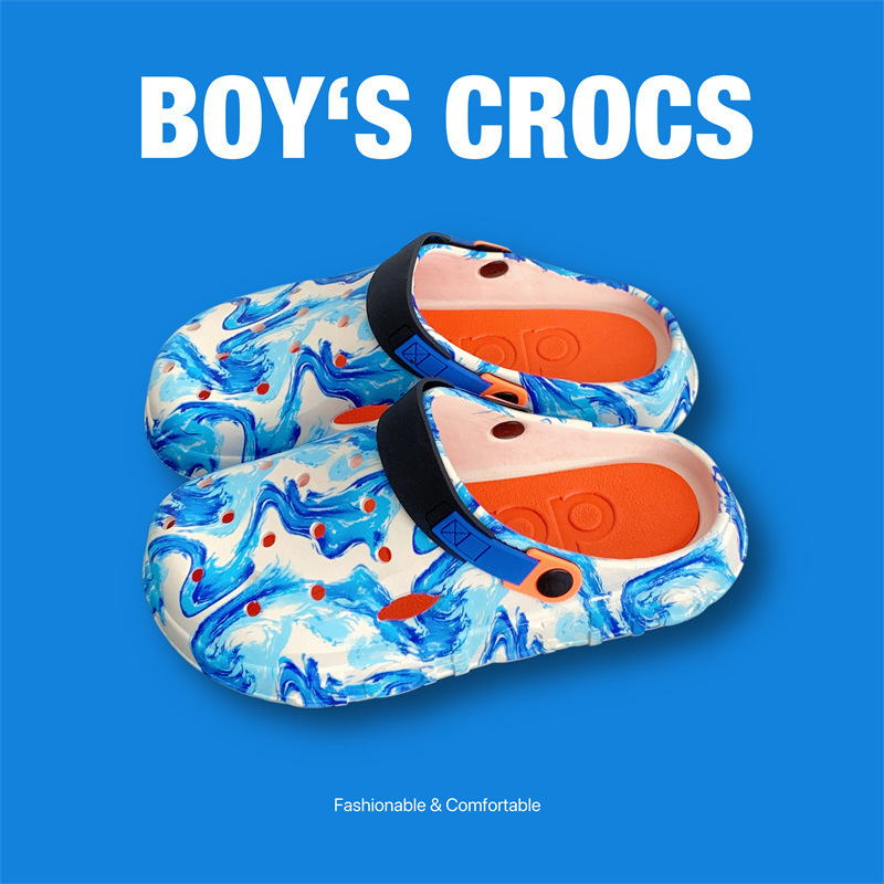 メンズ クロックス 夏 アウター 滑り止めつま先スリッパ メンズ アウトドア ウェーディング ダブルユース ビーチサンダル|undefined