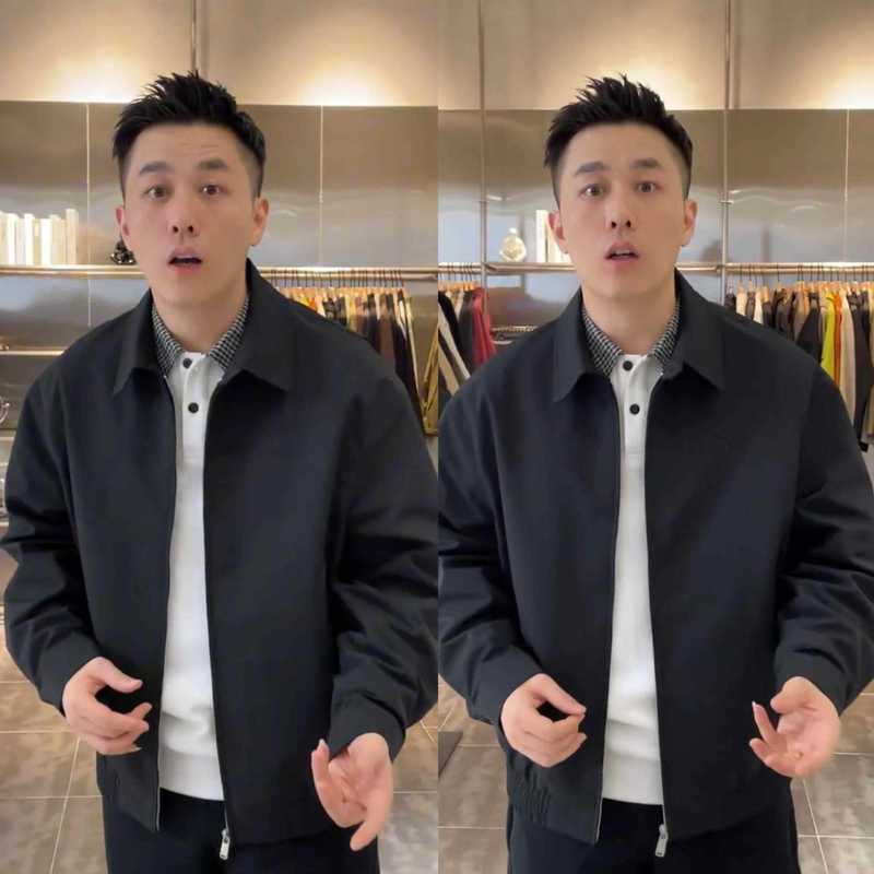 秋季新款纯色刺绣翻领夹克外套男士时尚百搭商务行政休闲上衣|undefined