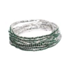 13 emerald green diamond bracelet (silver plated)