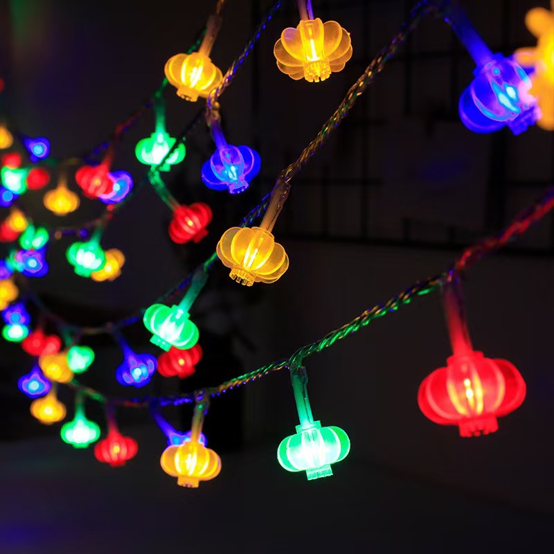 Bienvenido al Año Nuevo LED Lámparas de color pequeñas linternas Fu caracteres chinos decoración de primavera caracteres habitación decoración de Año Nuevo atmósfera