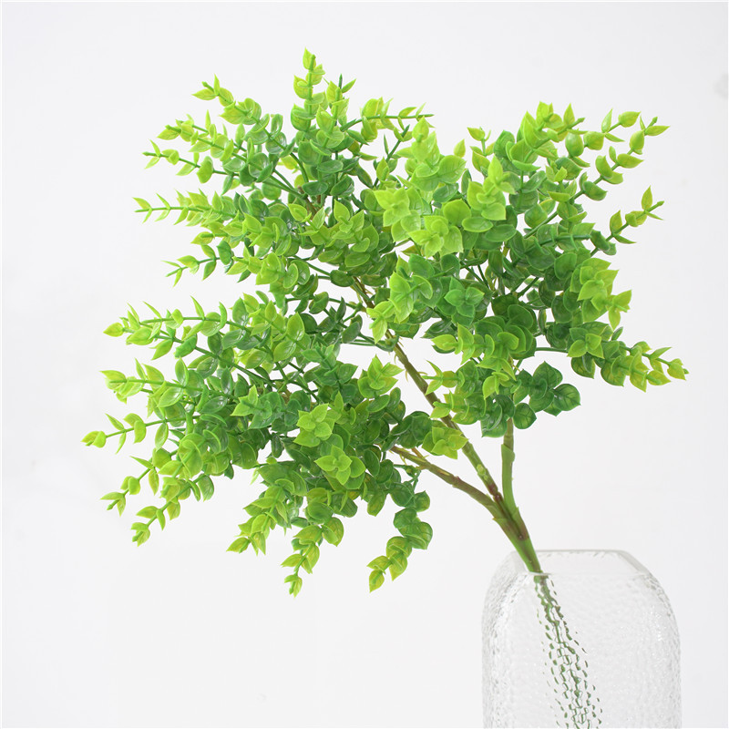 Simulation plant single 3 fork fortune grass eucalyptus shooting props wedding home decoration living room placement
