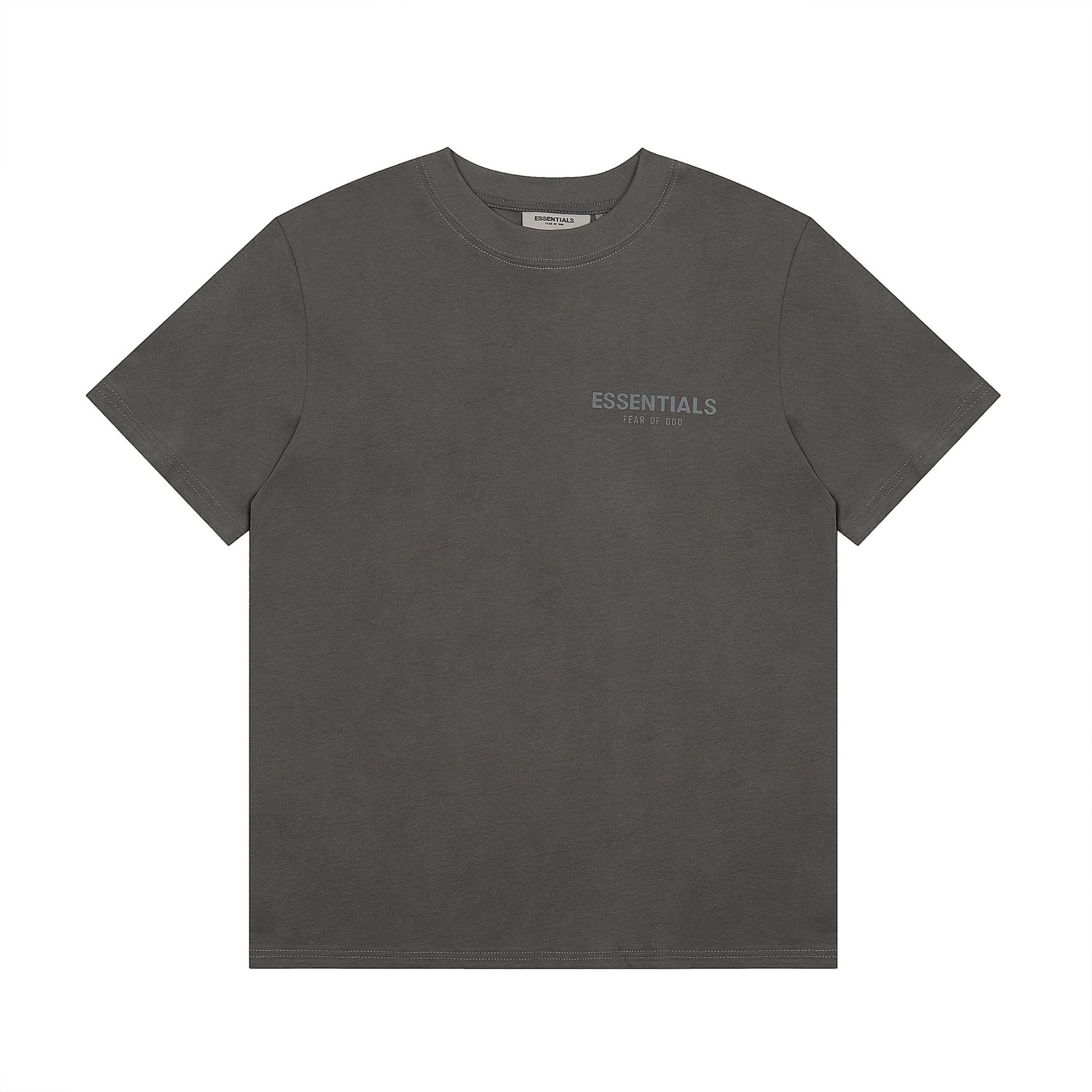 Camiseta de manga corta con estampado de letras pequeñas FOG, reflectante, estilo americano informal, clásica, holgada, cuello redondo, unisex, para parejas, moderna