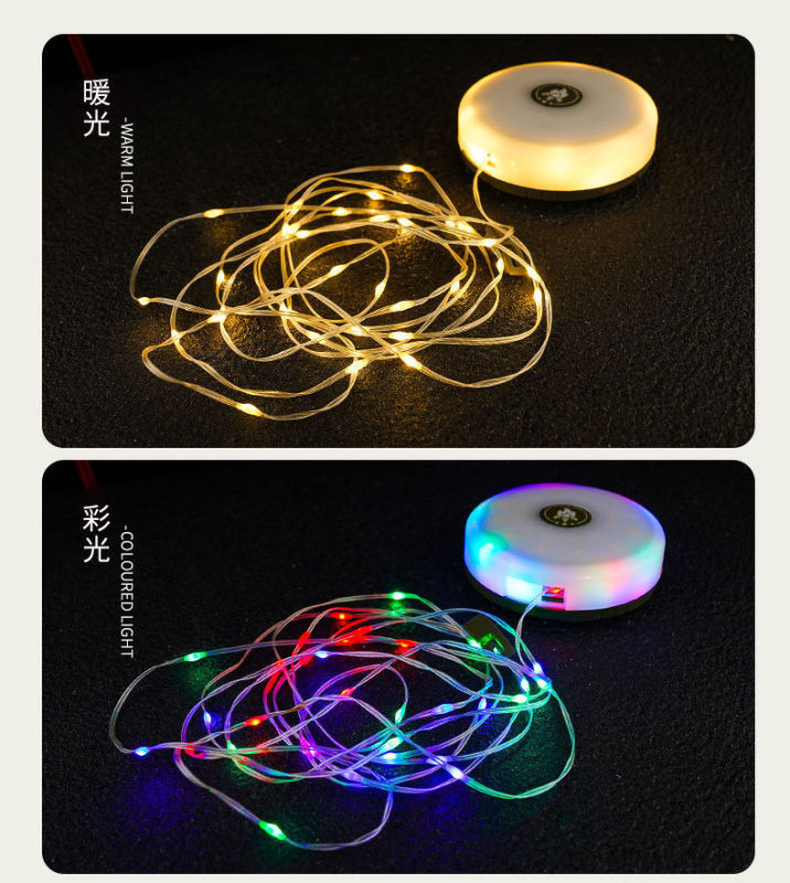 クロスボーダー 10m 雰囲気 LED キャンプランプ USB 充電式屋外テントカラフルなストリングライトテープメジャー収納キャンプランプ|undefined