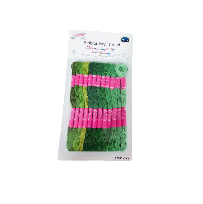 DMC hilo de punto de cruz tablero de bobinado 50 colores 100 colores traje 8 M hilo de bordado de algodón ecológico de 6 hilos 12 tarjetas de hilo al por mayor