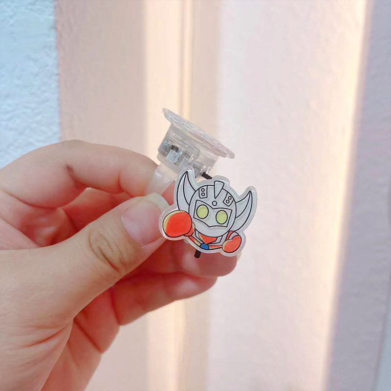 Cute Ultraman Ring with Light Dekatello Cartoon Children's Illuminable Finger Light Creative Animation Toy Light