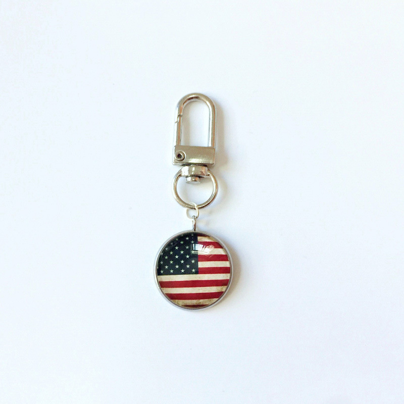 13g Weight Bag Pendant, Keychain Classification 1 Piece Quantity Holiday, Daily Occasion 316 Stainless Steel , Alloy Material National Flag Pattern Epoxy Design Simple Style Style 1 Piece Simple Style National Flag 316 Stainless Steel  Alloy Epoxy Bag Pendant Keychain 8