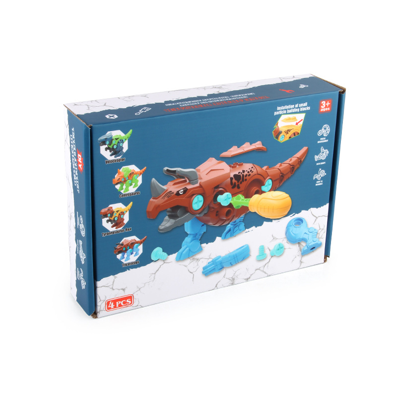 Desmontaje transfronterizo dinosaurio juguete destornillador manual para niños DIY montaje desmontaje dinosaurio modelo juguete al por mayor