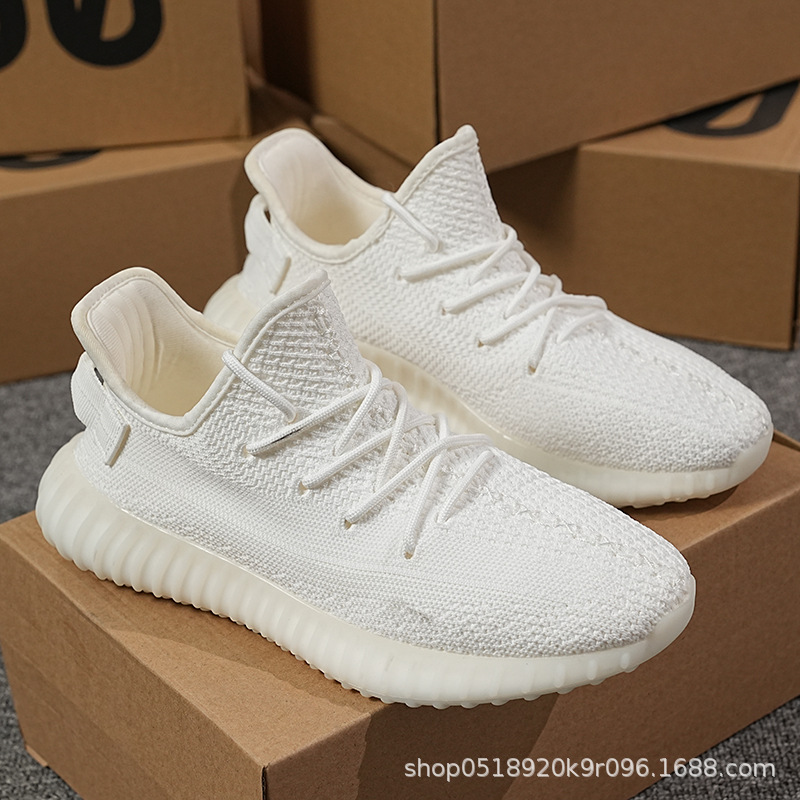 Zapatos de coco Baiyi 350 helado blanco puro blanco blanco pequeña margarita Putian hombres y mujeres zapatos deportivos casuales zapatos para correr