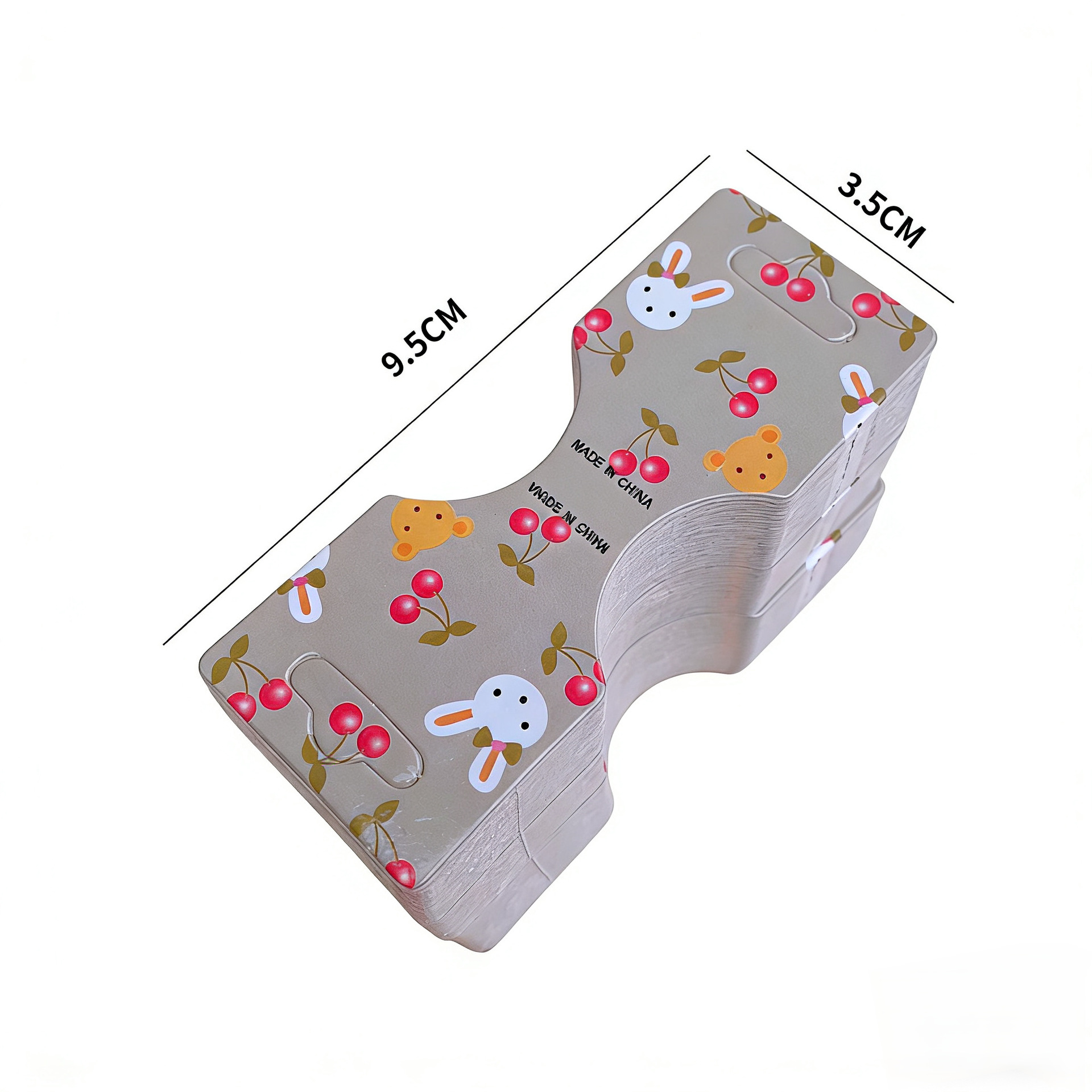 Tarjeta de embalaje de tarjeta plegable especial creativa tarjeta de cuerda de cabello infantil tarjeta de papel de anillo de intestino grueso tarjeta de cabeza de cuerda de papel joyas tarjeta de visualización