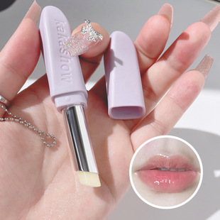 kakashow Lip Balm Moisturizing Moisturizing Hydrating Anti-Dry Cracking Desalination Lip Pattern Lip Base Colorless Lipstick C160