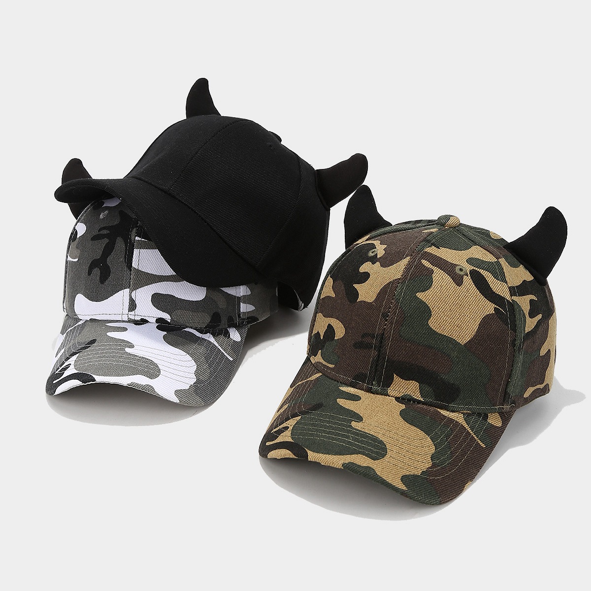 Europa y América de moda camuflado orejas gorra gor