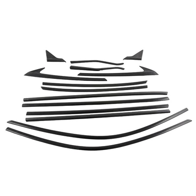 Suitable for 2022 Eleventh Generation Civic Door Handle Door Bowl Window Decoration Stickers Exterior Body Modification Accessories (Other Car Modifications) - 14-piece-window-trim-set-gloss-black