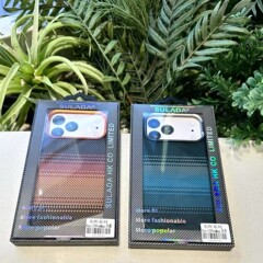适用iPhone17轻薄商务手机壳苹果16promax撞色格子编织纹磁吸硬壳