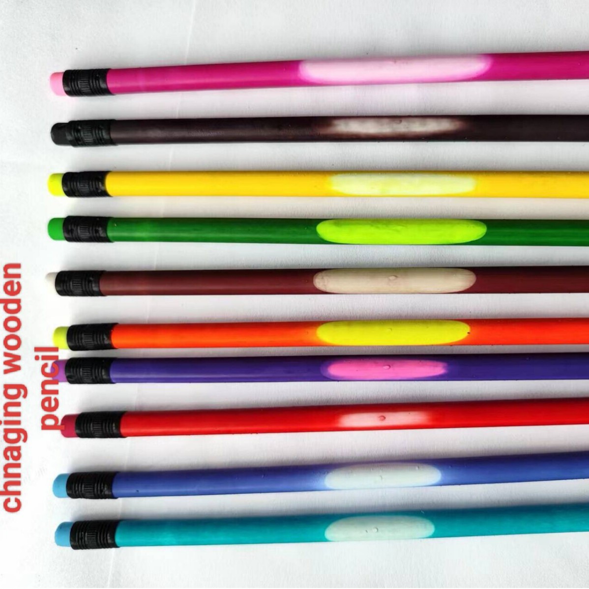 Suministro directo de fábrica transfronterizo de lápices que cambian de color con la temperatura, lápices de escritura que cambian de color con la temperatura corporal para niños, fuente de lápices para comercio exterior.