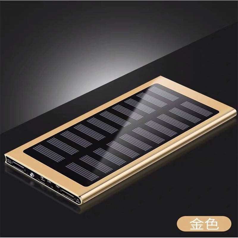 Mayorista ultra delgada de gran capacidad de 20000 mAh teléfono celular cargador solar Power Bank regalo LOGO soporte